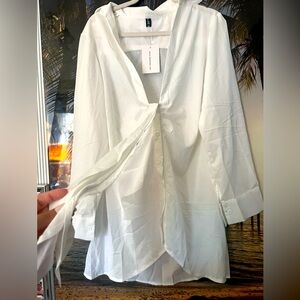 Chic white button up